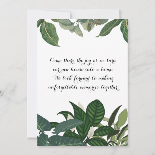 新築祝い 招待状 (裏面)