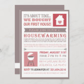 新築祝い BBQ ご案内 シンプル M 招待状 (正面/裏面)