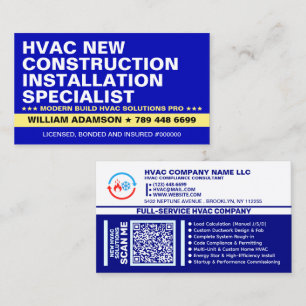 新築空調設備工事サービス HVAC 名刺