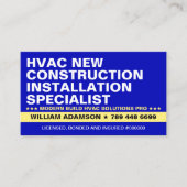 新築空調設備工事サービス | HVAC 名刺 (正面)