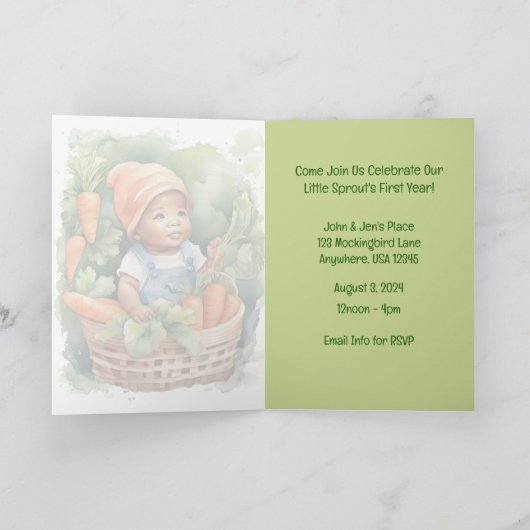 新米の誕生日の招待状 シーズンカード (内部)