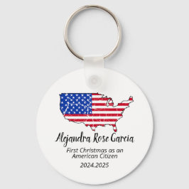 新米アメリカ市民 - アメリカ地図市民の日 キーホルダー