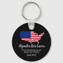 新米アメリカ市民 - アメリカ地図市民の日 キーホルダー