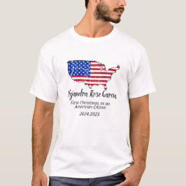 新米アメリカ市民 - アメリカ地図市民の日 Tシャツ