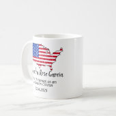 新米アメリカ市民 - アメリカ地図市民権の日 コーヒーマグカップ (正面左)