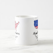 新米アメリカ市民 - アメリカ地図市民権の日 コーヒーマグカップ (中央)
