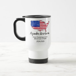新米アメリカ市民 アメリカ地図 公民権の日 トラベルマグ