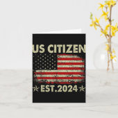 新米アメリカ市民 2024年入籍 アメリカ移民 市民権 カード (黄色い花)