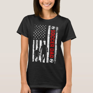 新米パパ サッカー好きなアメリカ人パパに Retro アメリカ USA Tシャツ