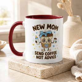 新米ママへコーヒーを送ろうアドバイスよりレッドツートーンマグ マグカップ