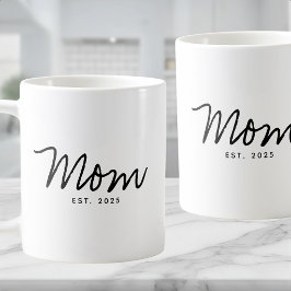新米ママ・ブラックスクリプト ママへのギフト コーヒーマグカップ