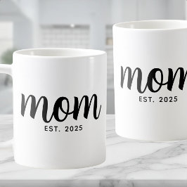 新米ママ・ブラックスクリプト ママへのギフト コーヒーマグカップ
