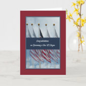 新米国民へのお祝いカード カード (黄色い花)