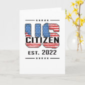 新米市民2022アメリカ誇りを持った市民権アメリカ カード (黄色い花)