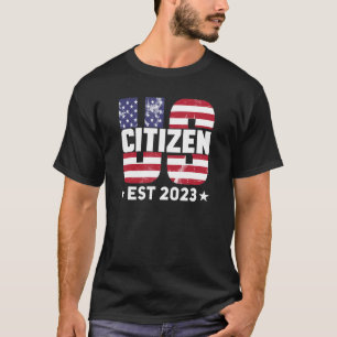 新米市民Est 2023アメリカ移民の市民 Tシャツ