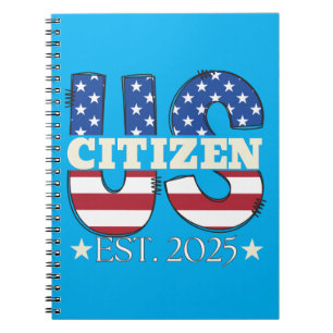 新米市民Est 2025アメリカ移民の市民 ノートブック