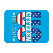 新米市民Est 2025アメリカ移民の市民 マグネット (横)