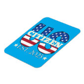 新米市民Est 2025アメリカ移民の市民 マグネット (左側)