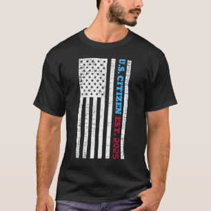 新米市民Est 2025アメリカ移民の市民 Tシャツ