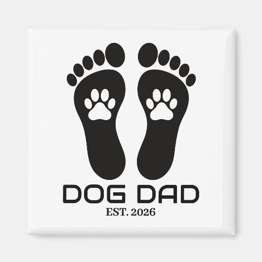 新米犬パパ記念日 マグネット (正面)