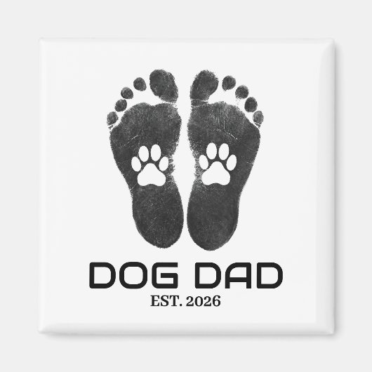 新米犬パパ記念日 マグネット (正面)
