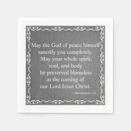 新約聖書の賛美聖書の – 1テサロニケ5:23 スタンダードカクテルナプキン (正面)