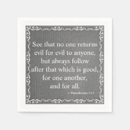 新約聖書引用文- 1テサロニケ5:15 スタンダードカクテルナプキン