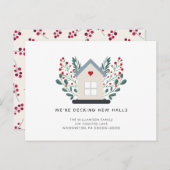 新素朴しいホールをデッキでホリデーカード 案内ポストカード (正面/裏面)