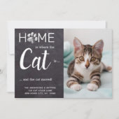 新素朴しい住所を移動Pet写真Cat移動 案内状 (正面)