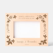 新素朴しい家の初めてのクリスマスモノグラムの レーザー彫刻フレーム (正面)