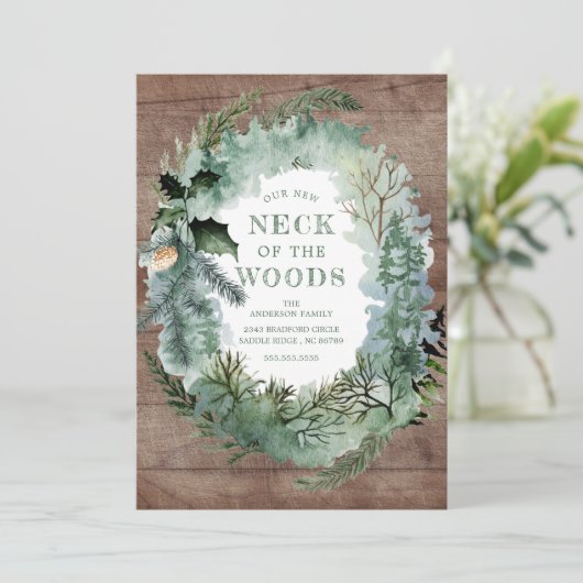 新素朴しい首の森の松の木が動く 案内状 (スタンド正面)