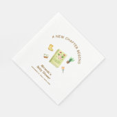 新素朴モダン章ガーデン本ベイビーシャワー スタンダードランチョンナプキン (角)