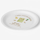 新素朴モダン章ガーデン本ベイビーシャワー ペーパープレート (アングル)