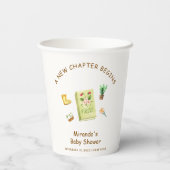 新素朴モダン章ガーデン本ベイビーシャワー 紙コップ (裏面)