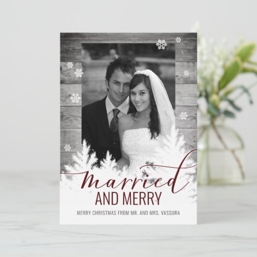新素朴婚の写真結婚したとメリー シーズンカード (スタンド正面)