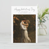 新素朴婚カップル写真バレンタイン シーズンカード (スタンド正面)