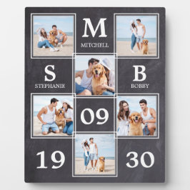 新素朴婚結婚の写真パーソナライズされたコラージュ フォトプラーク