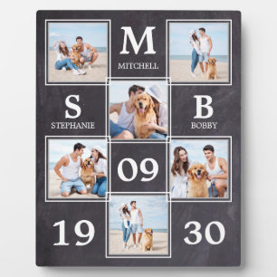 新素朴婚結婚の写真パーソナライズされたコラージュ フォトプラーク