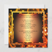 新結婚しい銅金ゴールド 招待状 (裏面)