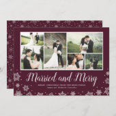 新結婚したしメリーいフ数々のォトホリデー シーズンカード (正面/裏面)