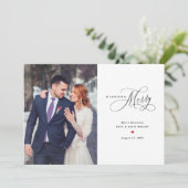 新結婚したしメリーい初めてのクリスマス シーズンカード (スタンド正面)