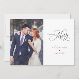 新結婚したしメリーい初めてのクリスマス シーズンカード