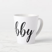 新結婚したエレガントおもしろい「ハビー」 カフェラテマグ (右アングル)