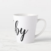 新結婚したエレガントおもしろい「ハビー」 カフェラテマグ (右)