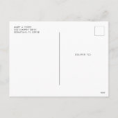 新結婚したメリー婚の写真クリスマス予算 シーズンポストカード (裏面)