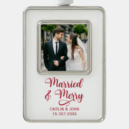 新結婚したメリー婚1stクリスマスフォトフレーム シルバープレートフレームオーナメント