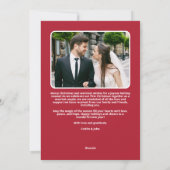 新結婚したメリー婚1stクリスマス・レッド・ホリー シーズンカード (裏面)