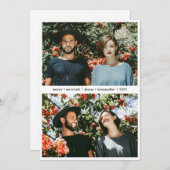 新結婚したメリー婚2枚のフォトミニマル主義者 シーズンカード (正面/裏面)