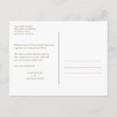 新結婚した婚メリーの写真カスタムクリスマス ポストカード (裏面)