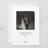 新結婚した婚メリー写真ホリデーカード シーズンカード (裏面)